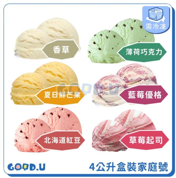 【3盒免運】NISEKO 4公升家庭號冰淇淋