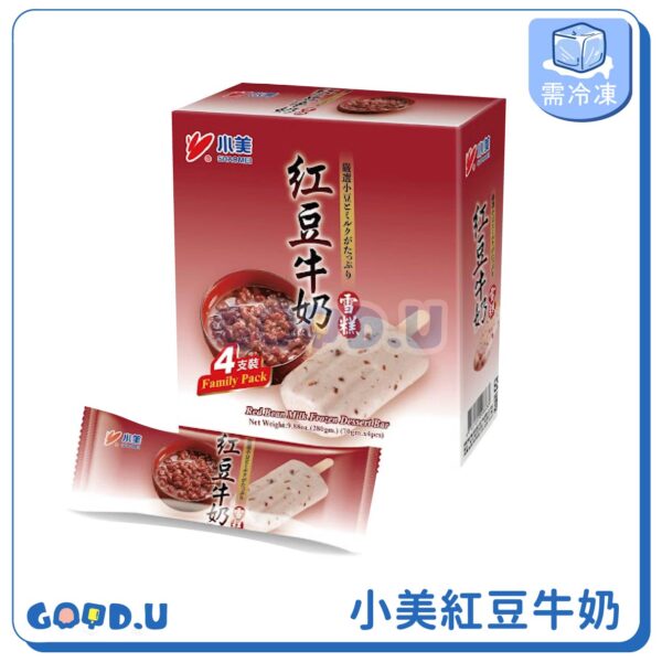 小美紅豆牛奶雪糕 一盒4支