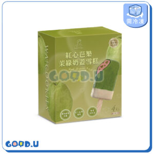 WA!COOKIES 紅心芭樂茉綠奶蓋雪糕 (4支盒裝)